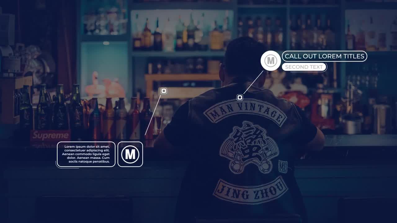 标注文字标题动画素材库推荐PR模板Call Out Titles