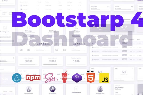 基于Bootstrap框架开发的网站系统管理后台HTML模板素材库精选 Dashboard HTML Template for Bootstrap 4