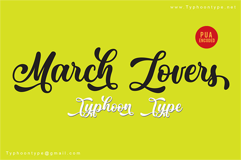 March Lovers – Personal Use font素材之家精选英文字体