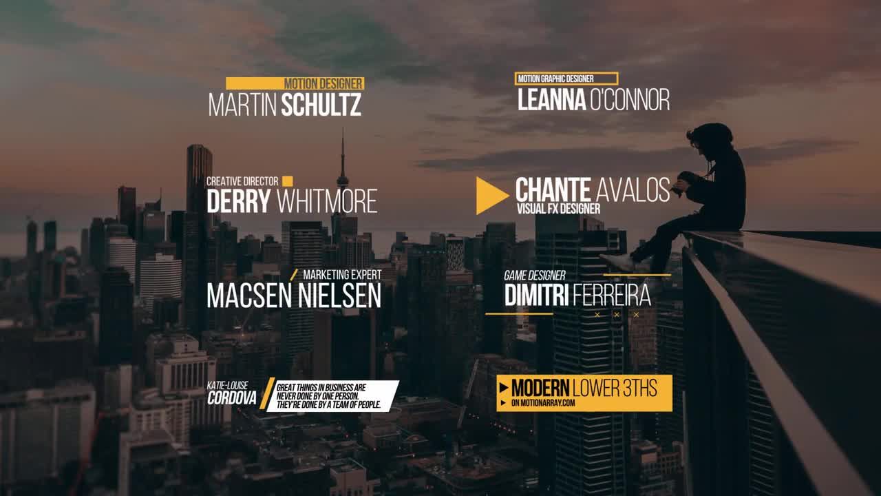 8个现代较低三分之一标题素材库精选AE模板