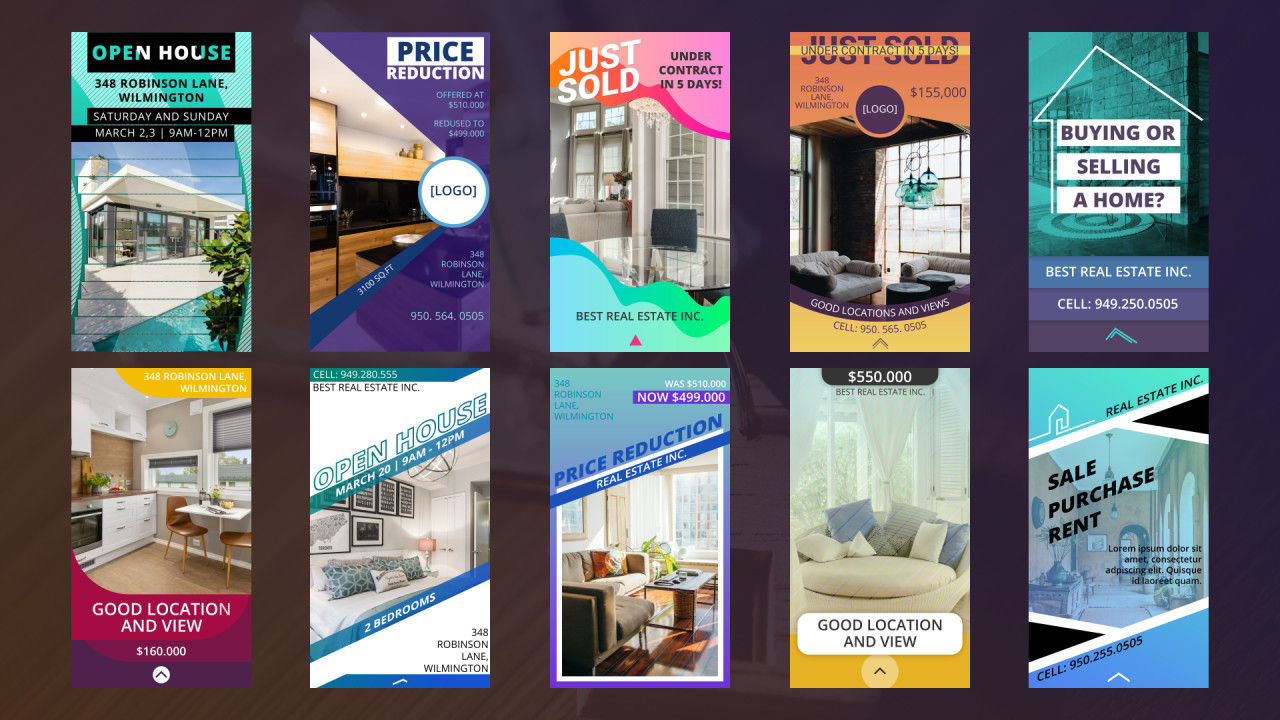 10个Instagram房地产故事素材库精选AE模板