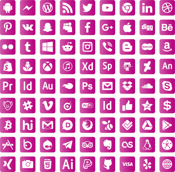 font social media font插图