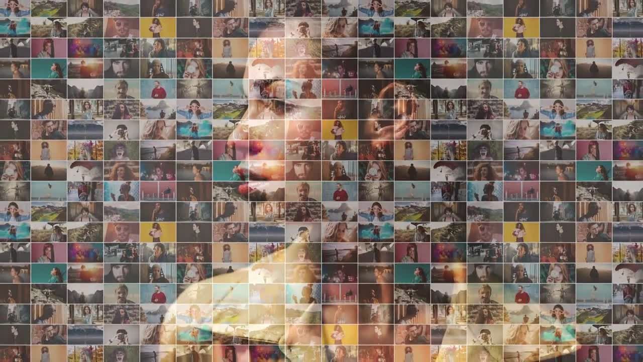 多功能明亮动态动画照片素材库精选AE模板