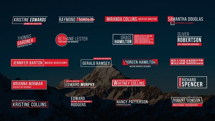 20个整洁创意的低三分之二标题动画素材库精选AE模板