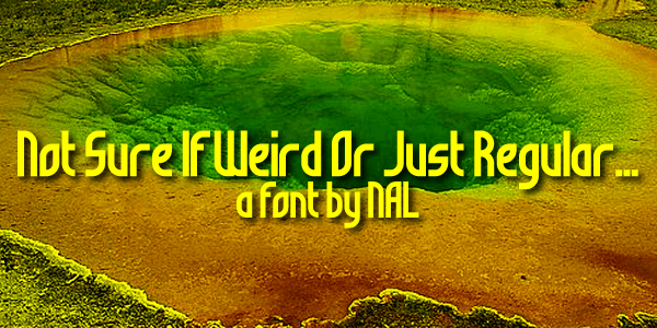 Not Sure If Weird Or Just Regul font插图 Not Sure If Weird Or Just Regul font插图