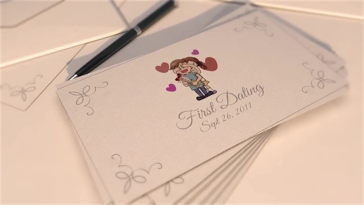 婚礼邀请卡幻灯片PR模板