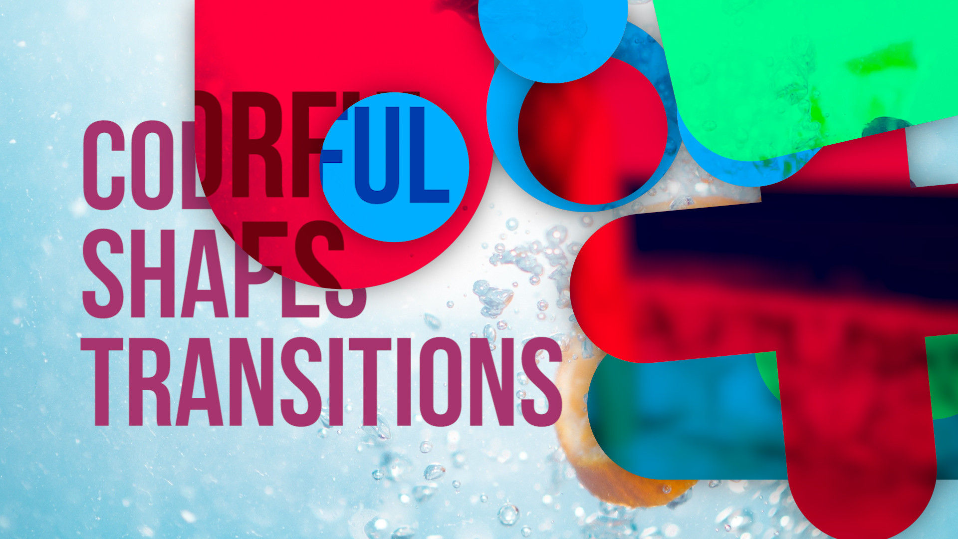 24个明亮色彩形状过渡PR视频模板