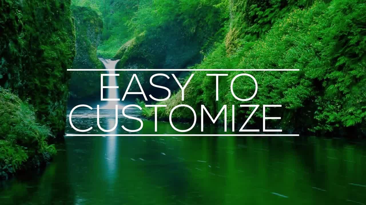 9个碧水蓝天背景动画标题AE标题