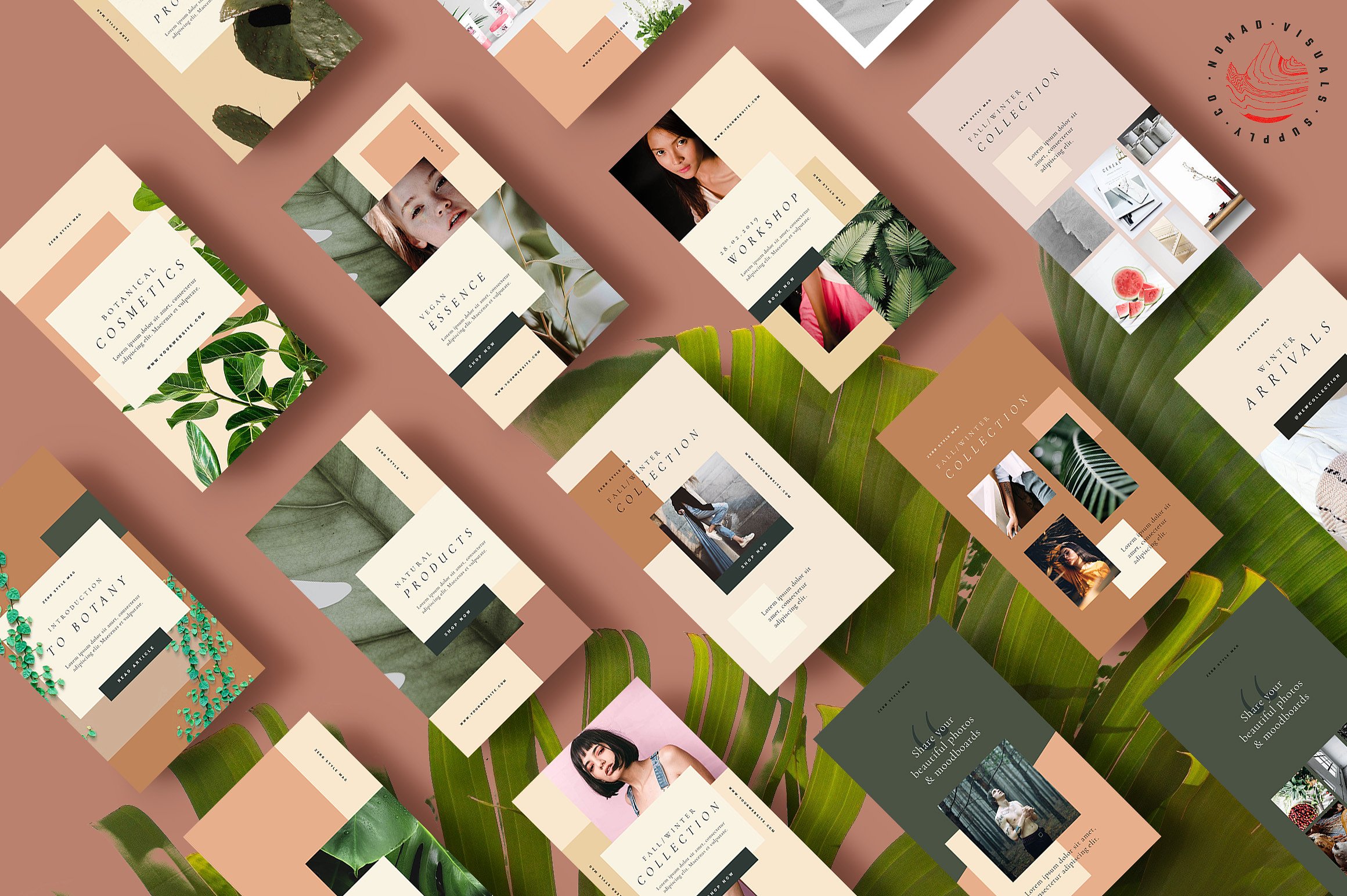 时尚高端Instagram故事动画模板素材库精选 Natural Store Animated Stories [psd]插图(9)