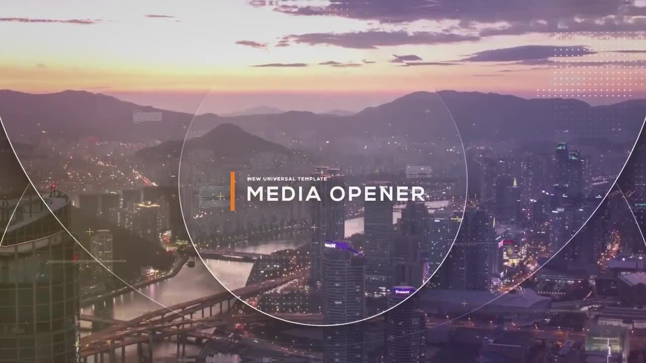 通用媒体开启器时尚幻灯片促销素材库精选AE模板