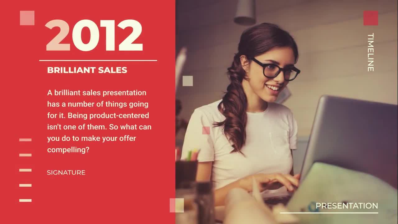 现代时间线幻灯片素材库精选AE模板