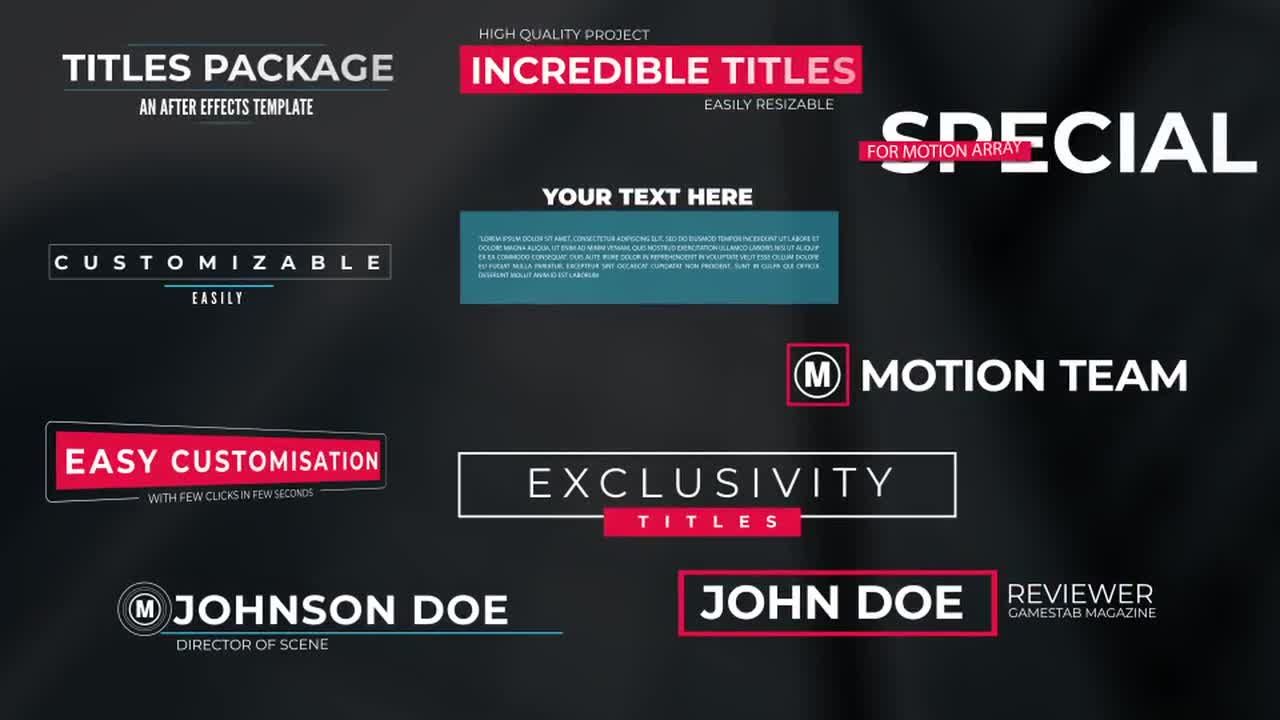 富有创意的下三分之一文本标题展示素材库精选AE模板