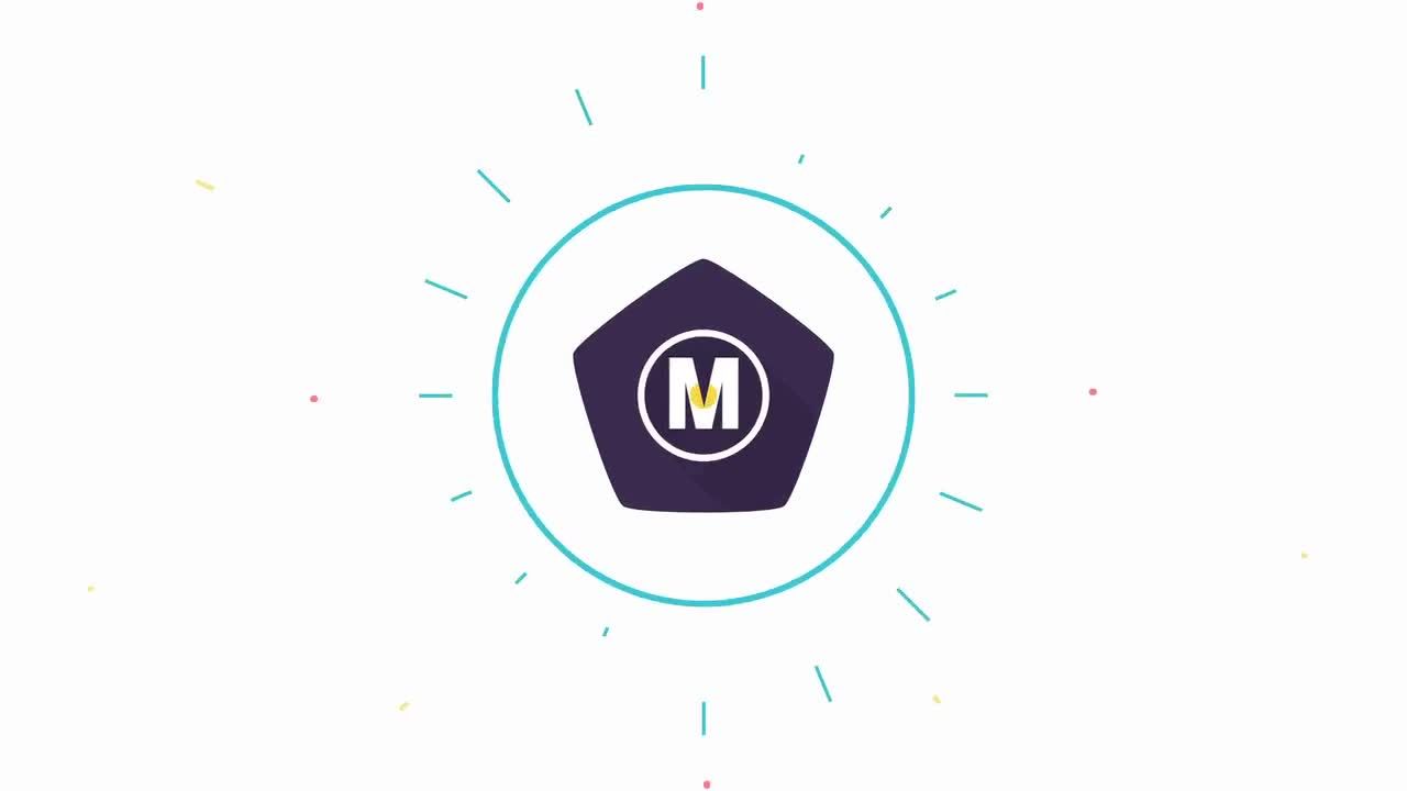 简单快速社交媒体徽标显示素材库精选AE模板