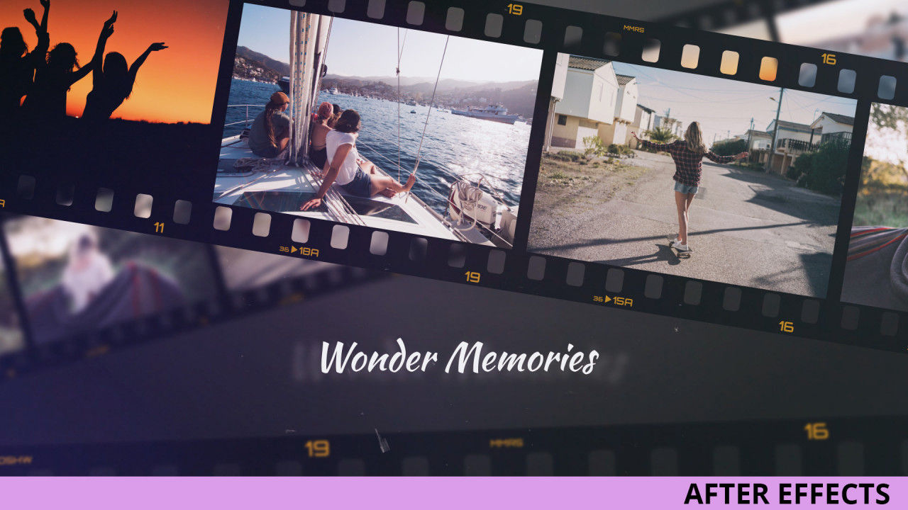 旅行度假美好回忆照片展示素材库精选AE模板