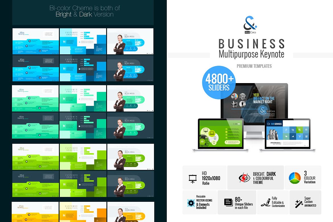 干净、创意、现代的商业PowerPoint包插图(8)