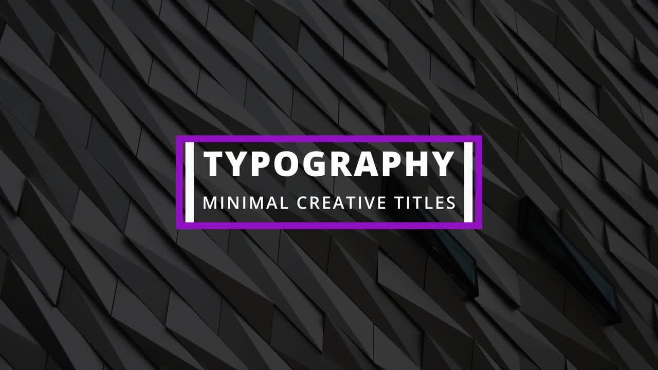 干净而现代的20个创意标题素材库精选AE模板