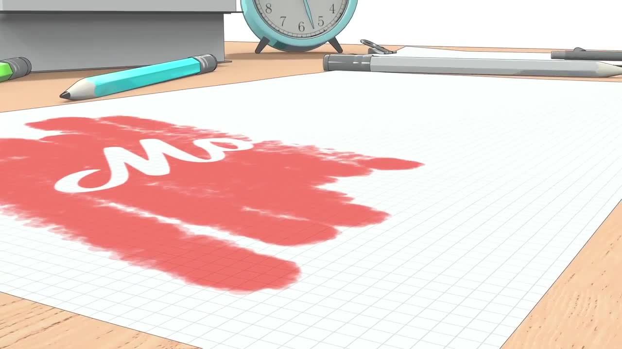 优雅的动态素描徽标展示素材库精选AE模板