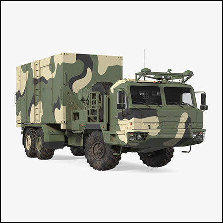 50K6 Vityaz Camo Rigged指挥控制车素材之家精选3D模型