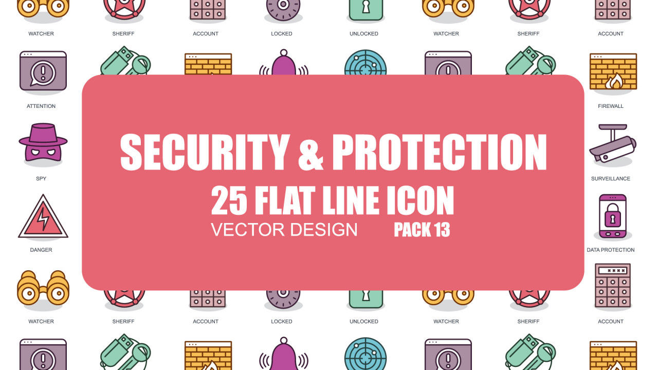 25个整洁线条图标动画素材库精选AE模板