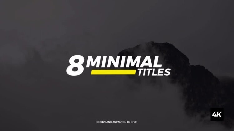 8个最小标题动画素材库精选AE模板