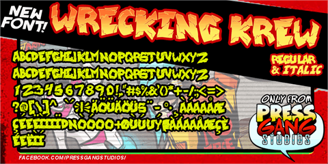 wrecking krew font素材之家精选英文字体