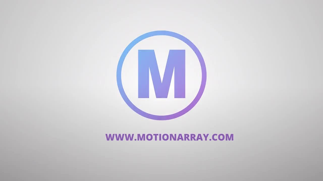 外观简洁的粒子徽标动画素材库精选AE模板