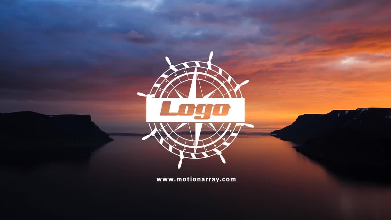动态动画指南针构建旋转船轮Logo图标素材库精选AE模板