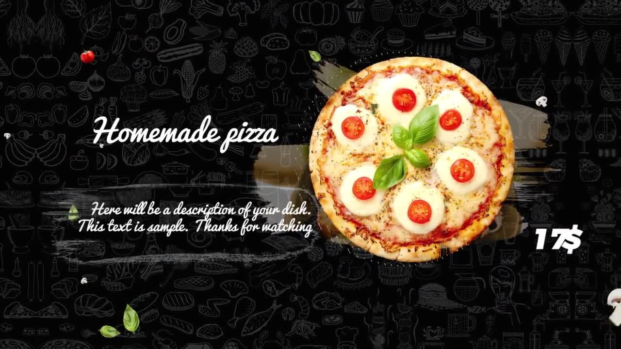 食物菜单产品促销动画素材库精选AE模板