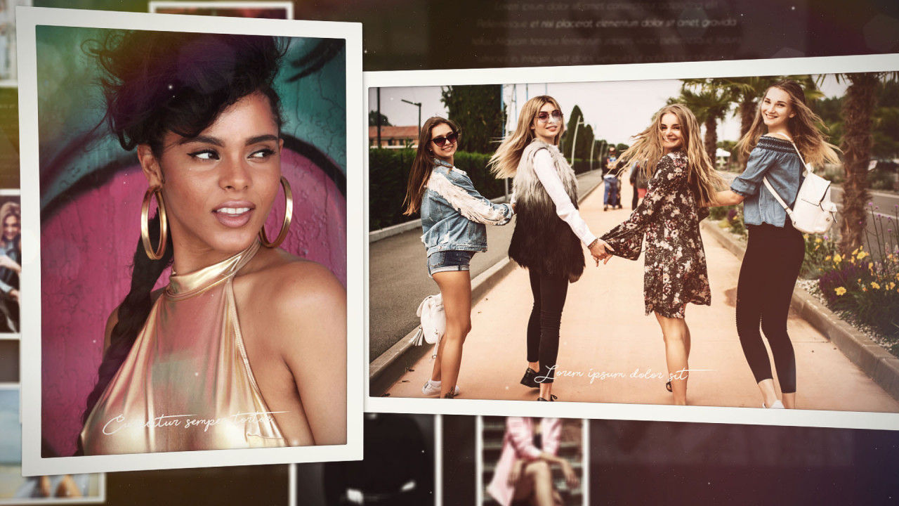 缓慢照片幻灯片展示素材库精选AE模板