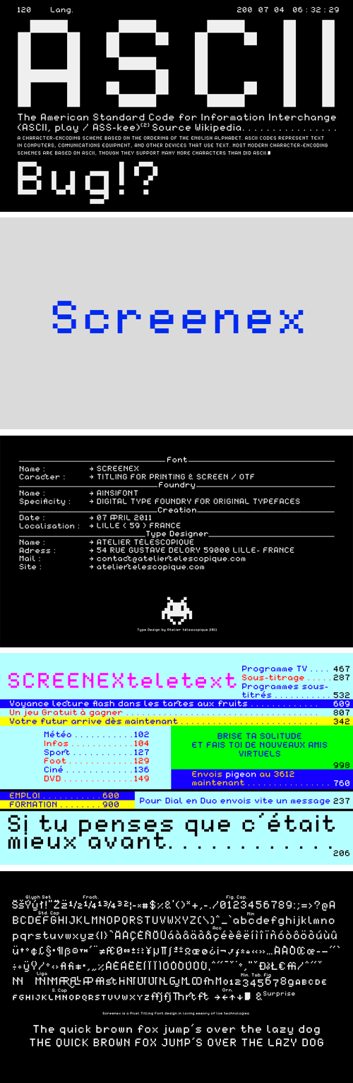 Screenex Font素材之家精选英文字体