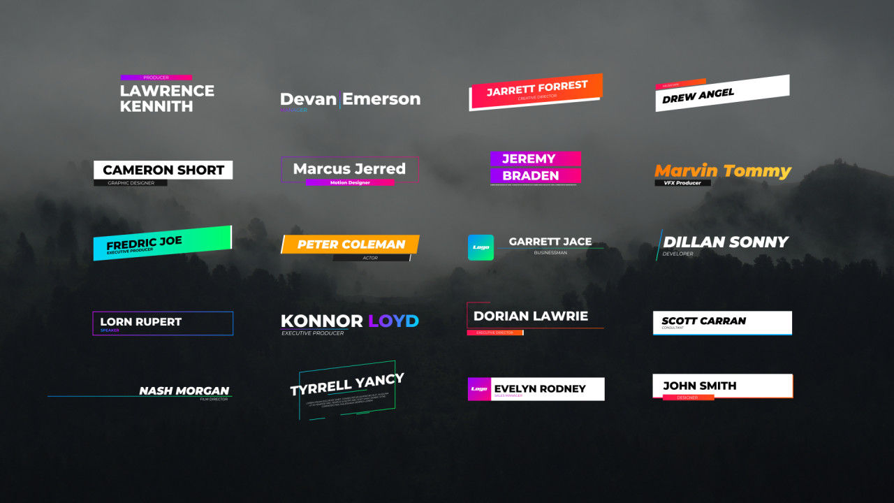 20个创意下三分之一广告标题素材库精选AE模板
