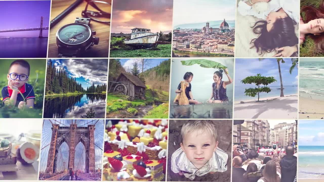 墙上广告幻灯片放映Pr模板