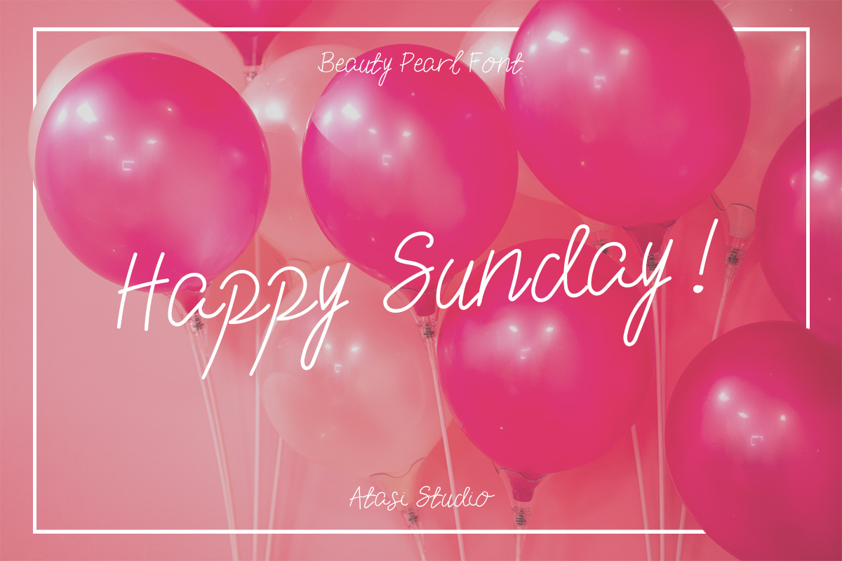 Beauty Pearl Font & Watercolor Floral Bundle插图4