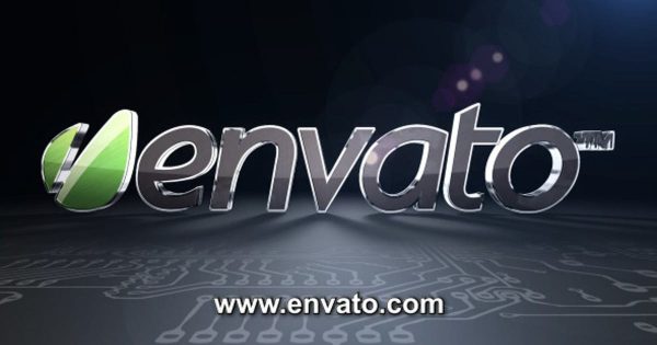 3D主板电路组件logo演示素材库精选AE模板 Digital Technology Logo Reveal