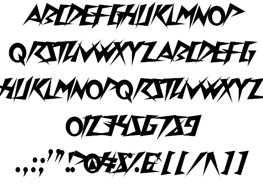 Onslaughter font插图1