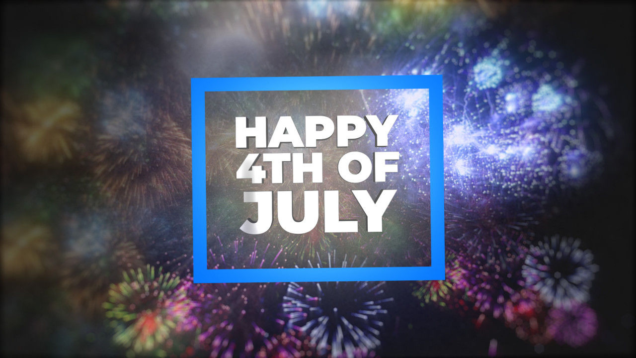 五颜六色的烟花时尚结合徽标显示素材库精选AE模板