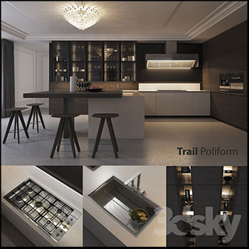 Kitchen现代厨房场景和厨具厨房用具素材之家精选3D模型