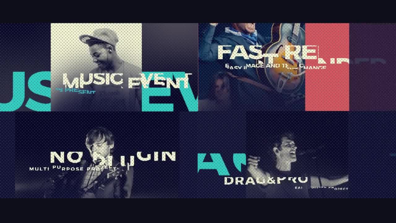 现代时尚的音乐动画素材库精选AE模板