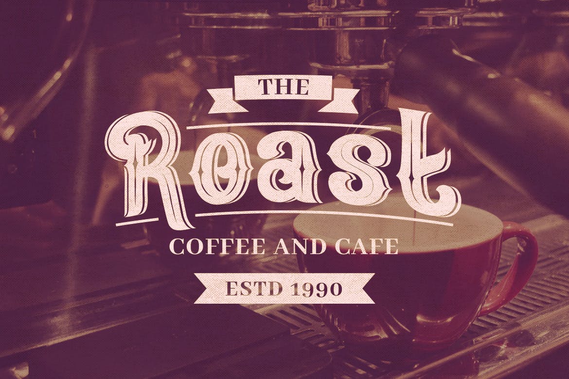 复古印刷排版风格英文衬线字体素材库精选 Oracle – Authentic Vintage Inline Font插图(7)