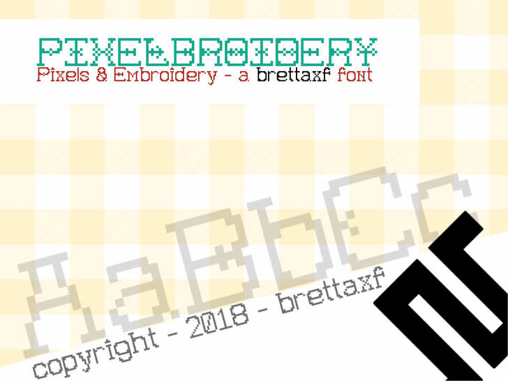 Pixelbroidery font插图