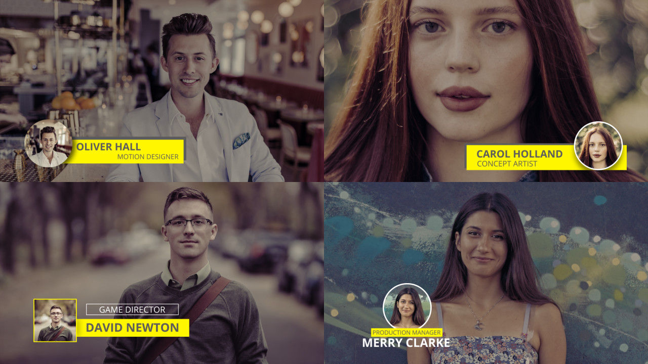 色彩艳丽的三分之二图像幻灯片素材库精选AE模板