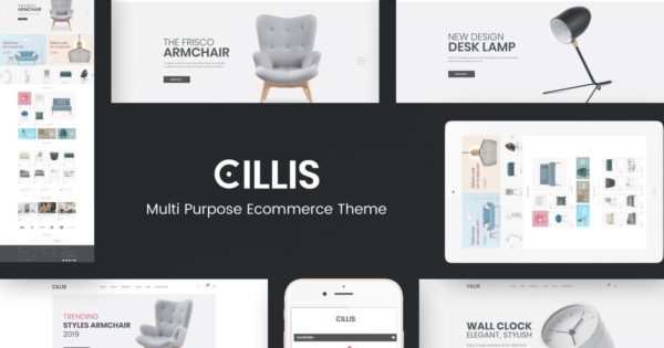 家具装饰网上商城Prestashop网站系统主题模板素材库精选 Cillis – Furniture &amp; Deco Prestashop Theme