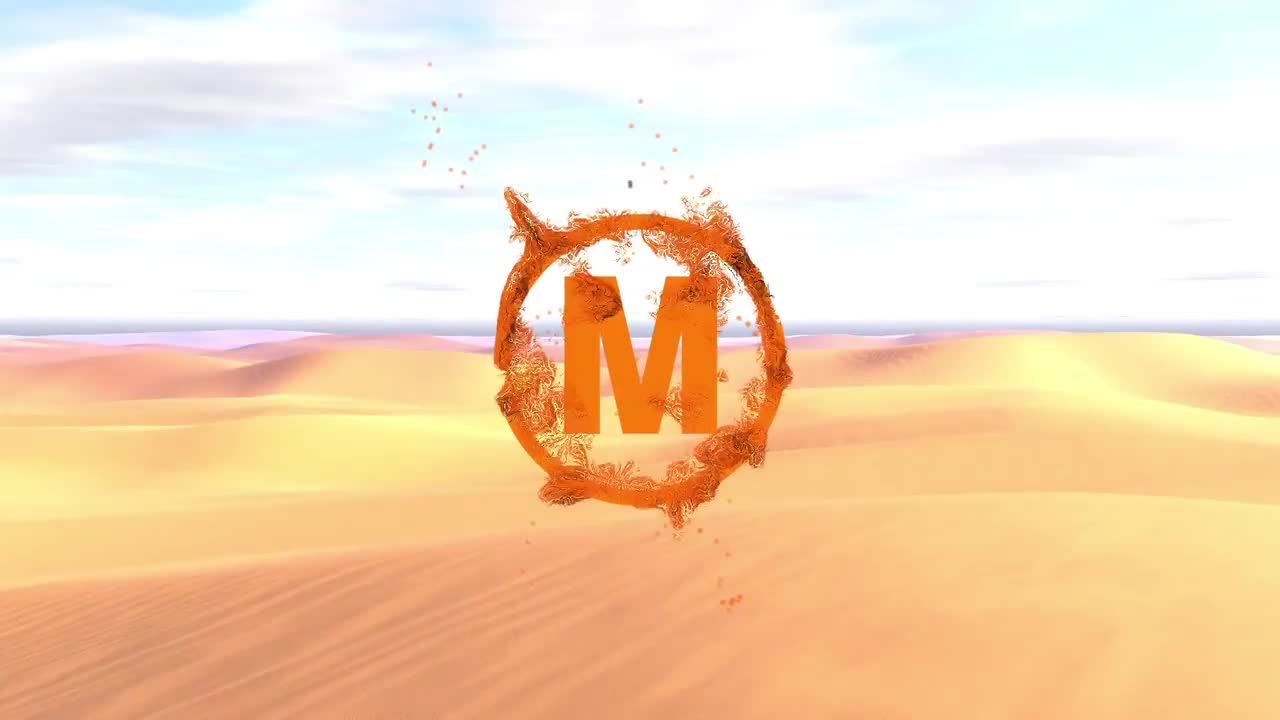 热情沙漠徽标显示素材库精选AE模板