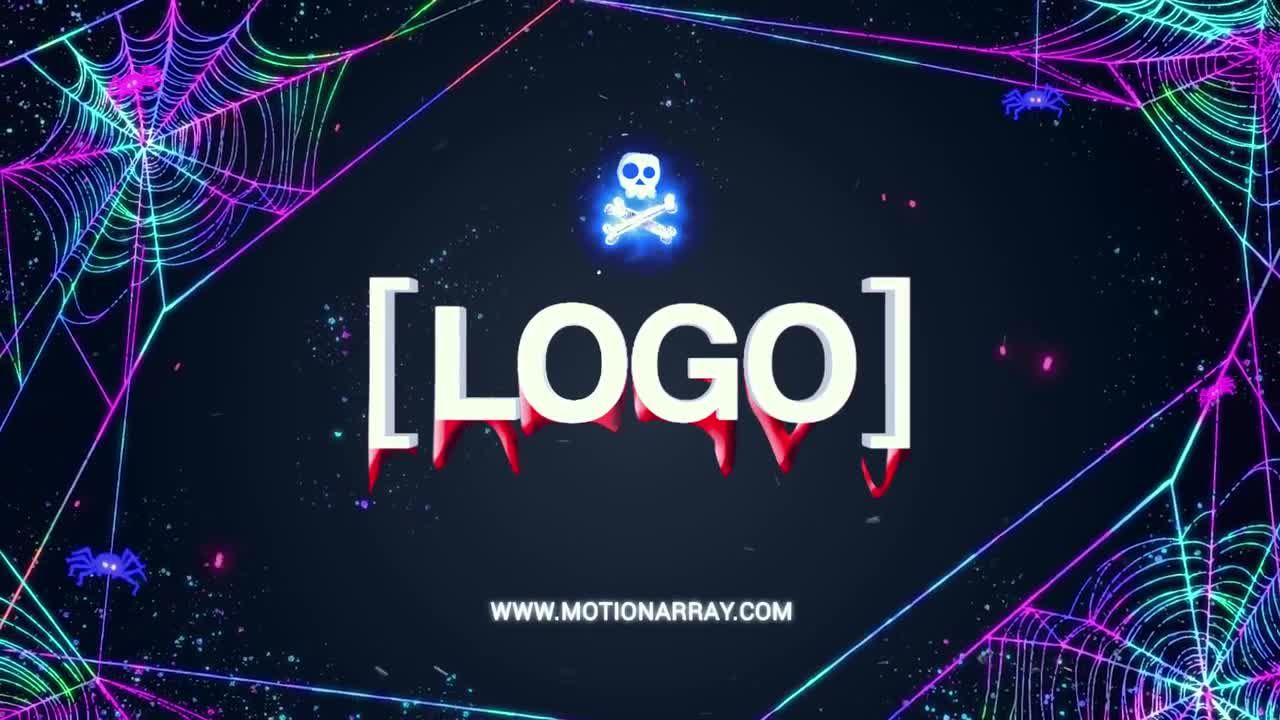 邪恶黑暗神秘的万圣节徽标素材库精选AE模板