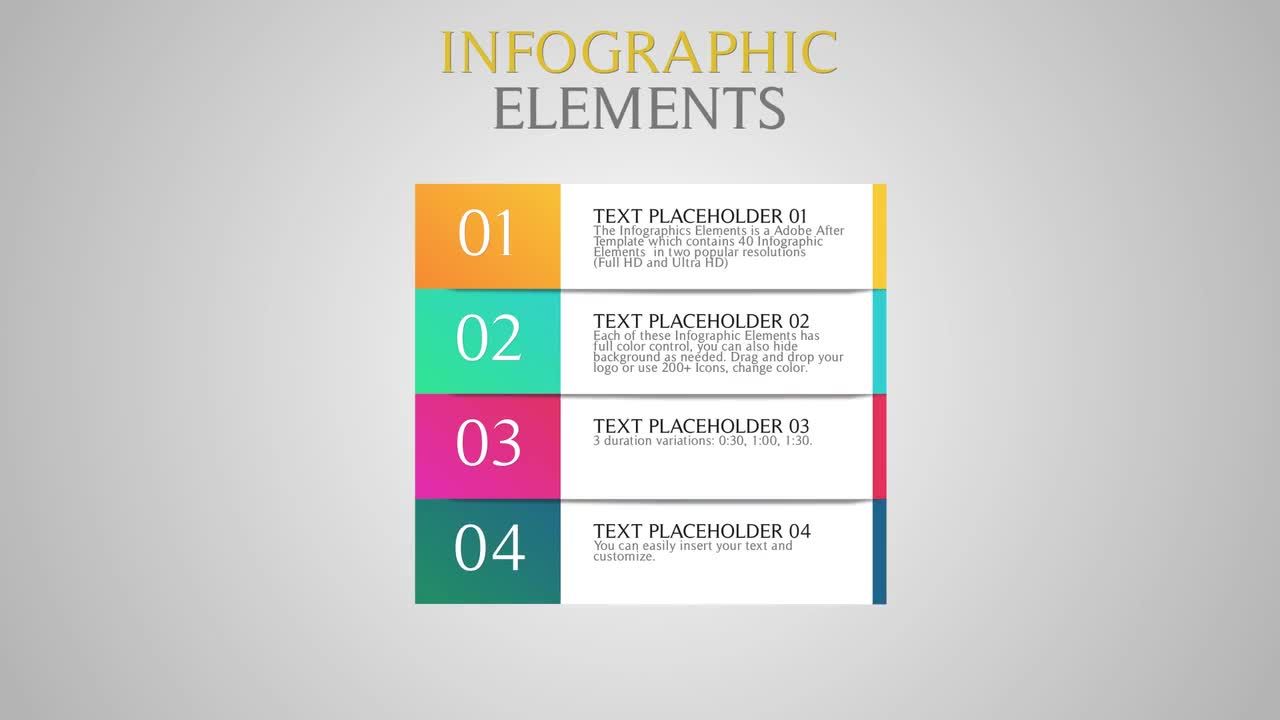 信息图表元素素材库精选AE模板