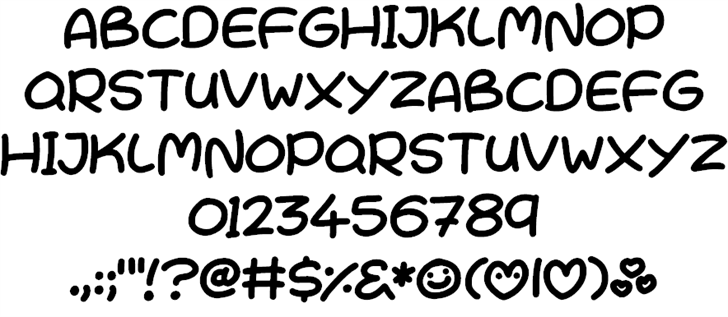 Cutesy Kisses font插图1 Cutesy Kisses font插图1