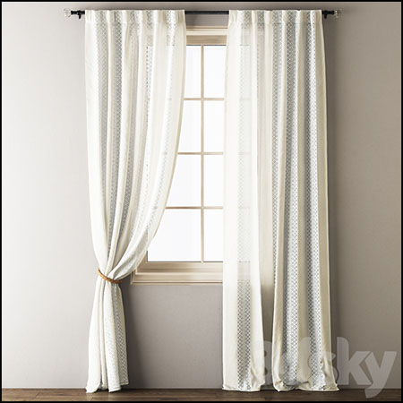 Anthropologie蕾丝窗帘素材之家精选3D模型