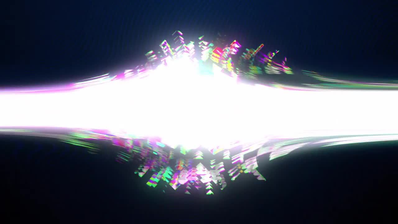 酷炫扭曲效果的小故障徽标显示素材库精选AE模板