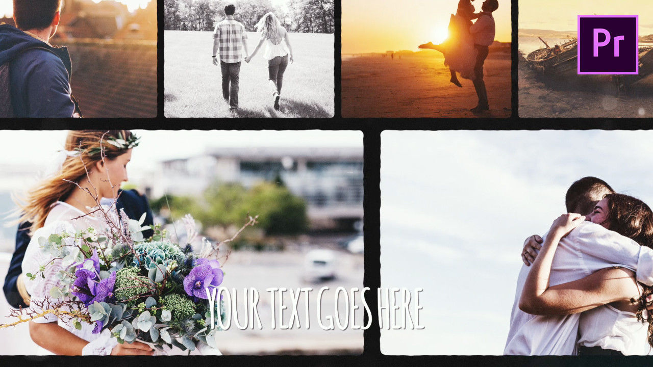 美丽的记忆复古pr照片模板