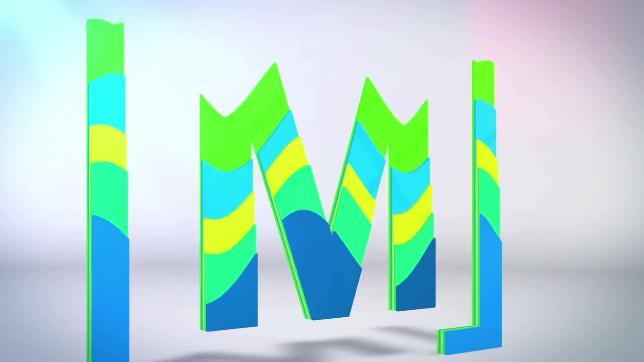 有趣而多彩的波纹Logo 素材库精选AE模板